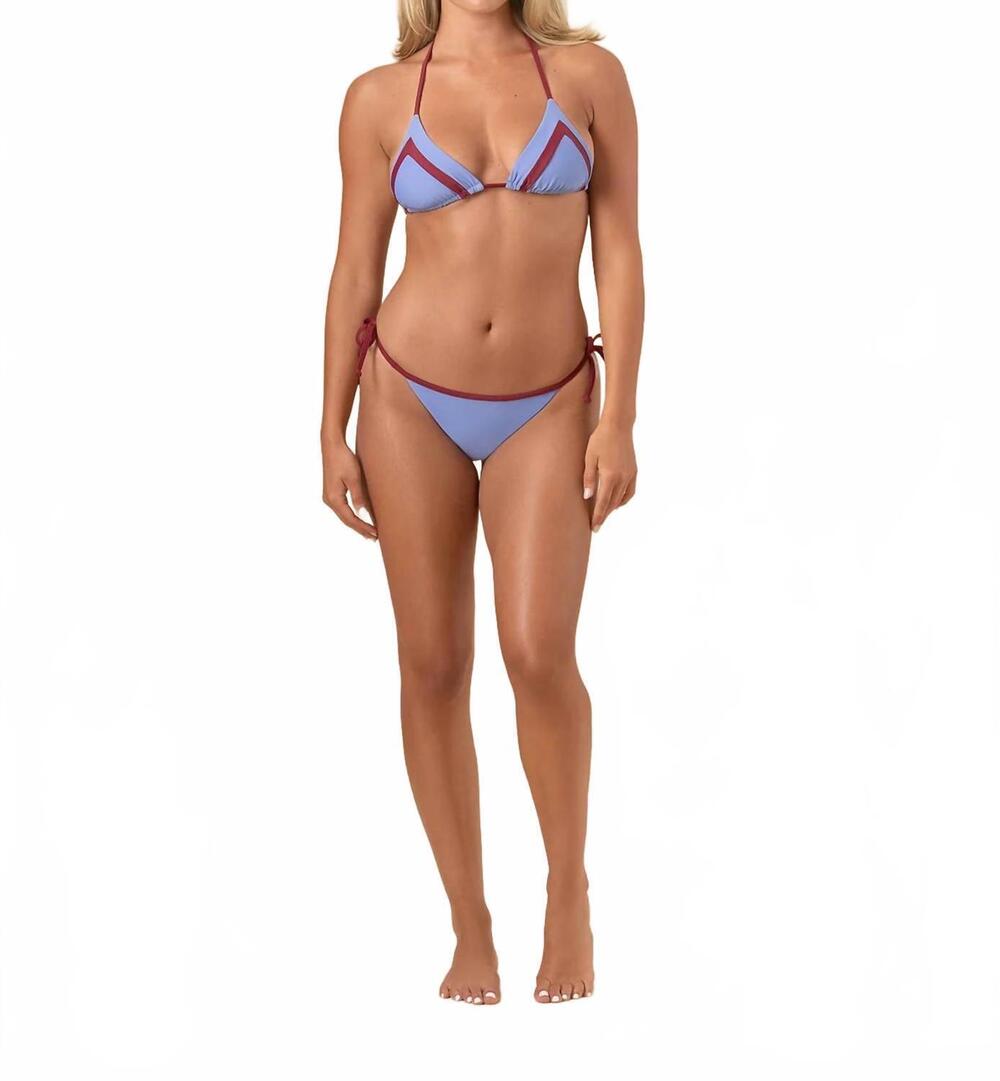 NEW BROMELIA SWIMWEAR maragogi reversible bikini top in periwinkle